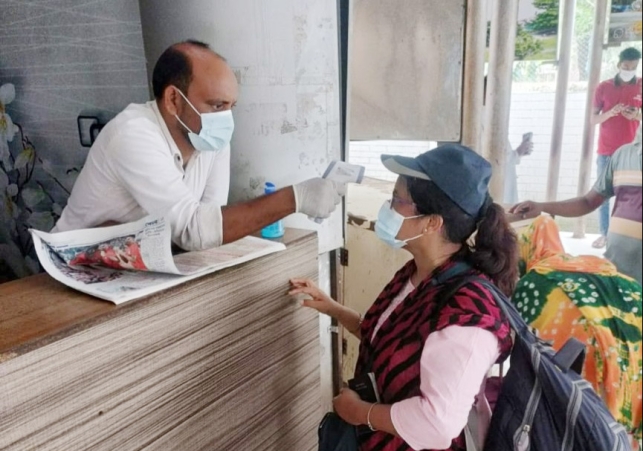 CORONA Precaution at Benapole Checkpost