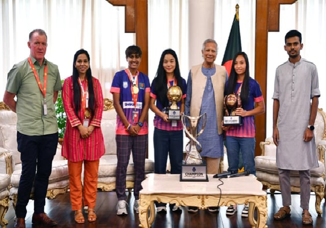 Chief Advisor Congratulates SAFF Women Football Winner