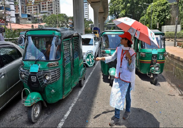 Students in Traffic Controll