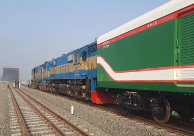 Trial Train Run on Bangabandhu Rail Bridge