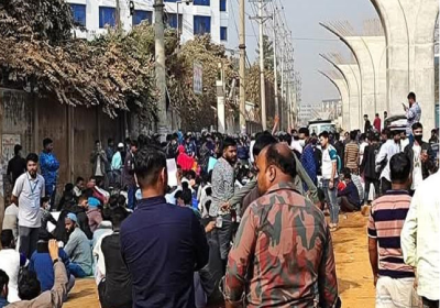 Ashulia Road Block by Workers