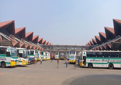 Sylhet Bus Station being Damaged